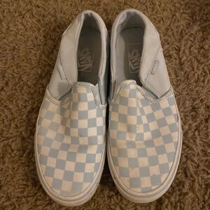 Blue checkered vans size 8 US women’s